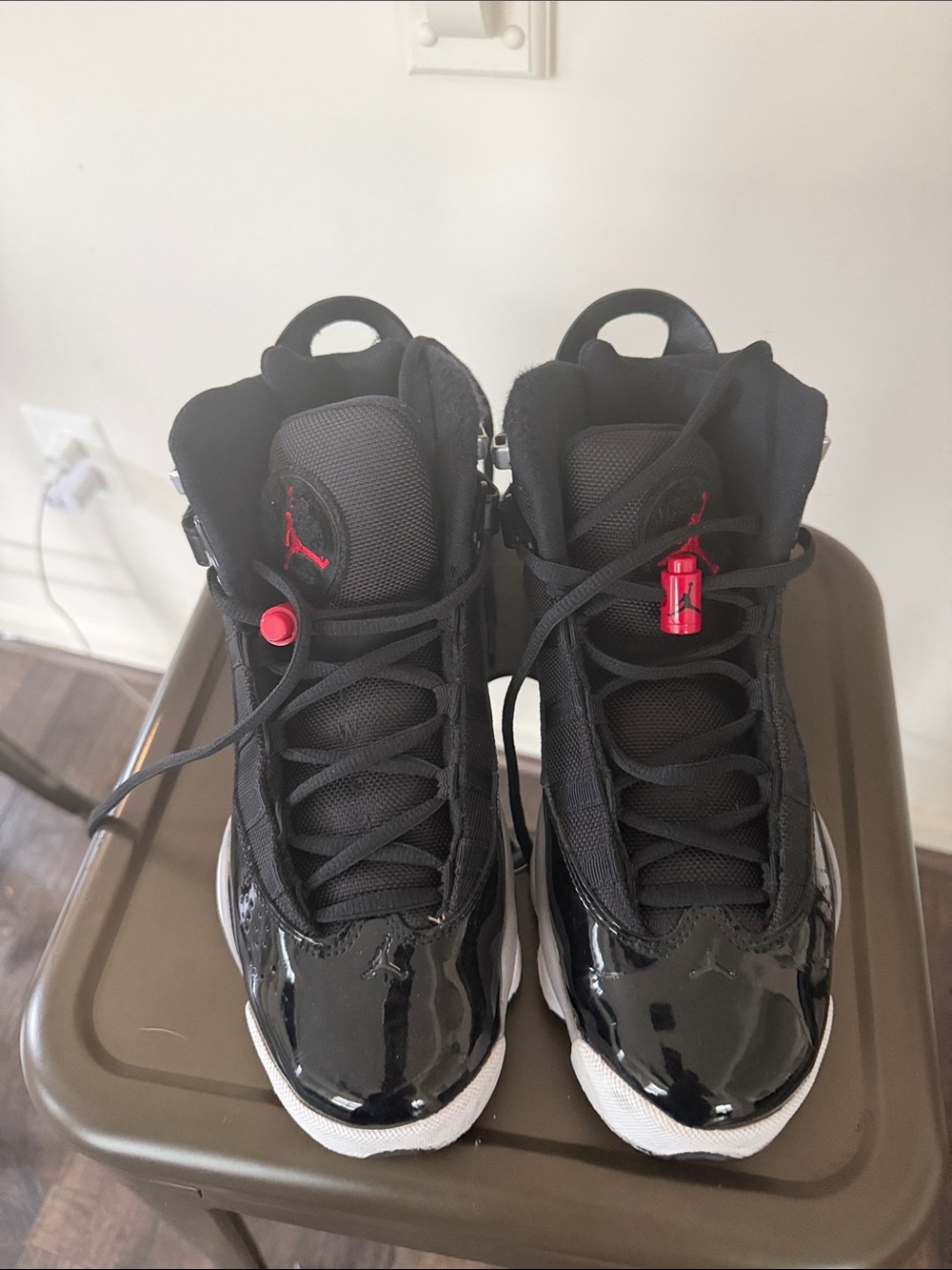 Big Kids  Black & Red Basketball Sneakers - Air Jordan